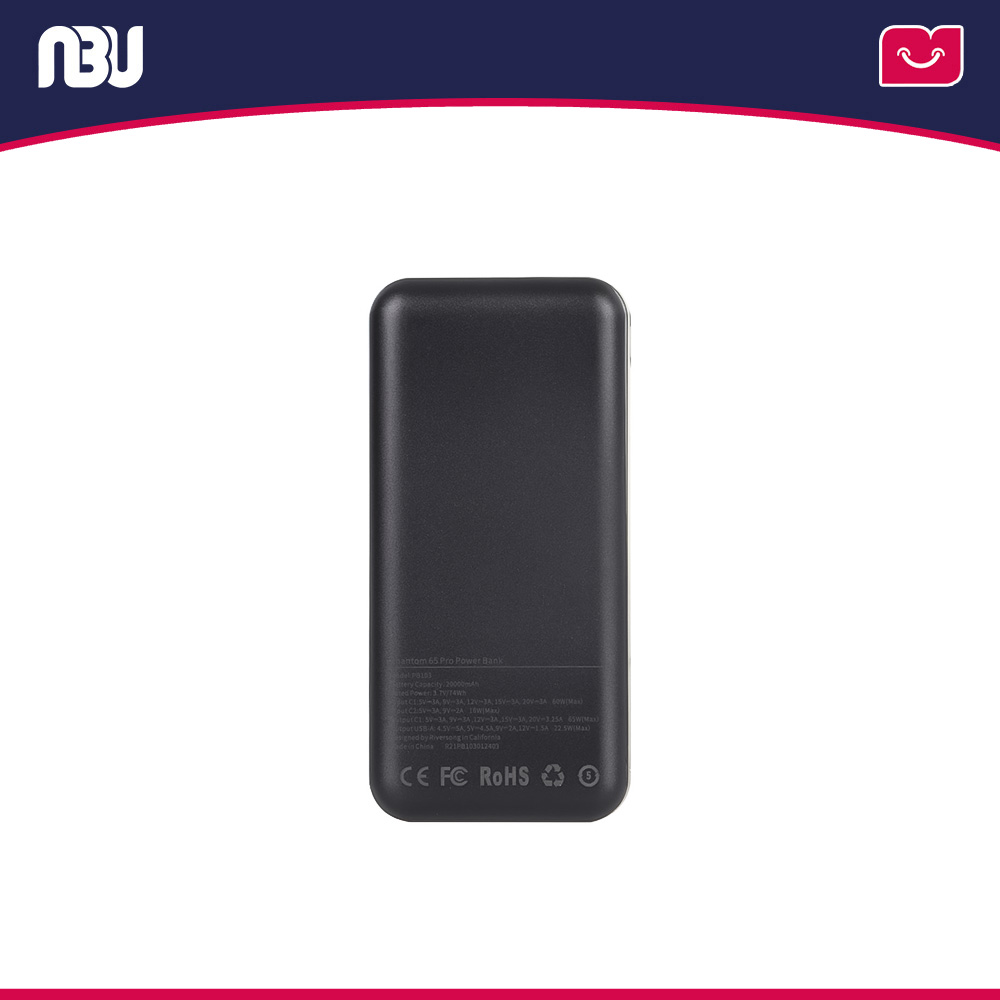 پاوربانک ریورسانگ مدل Phantom 65 Pro PB103 ظرفیت 20000 میلی‌ آمپر