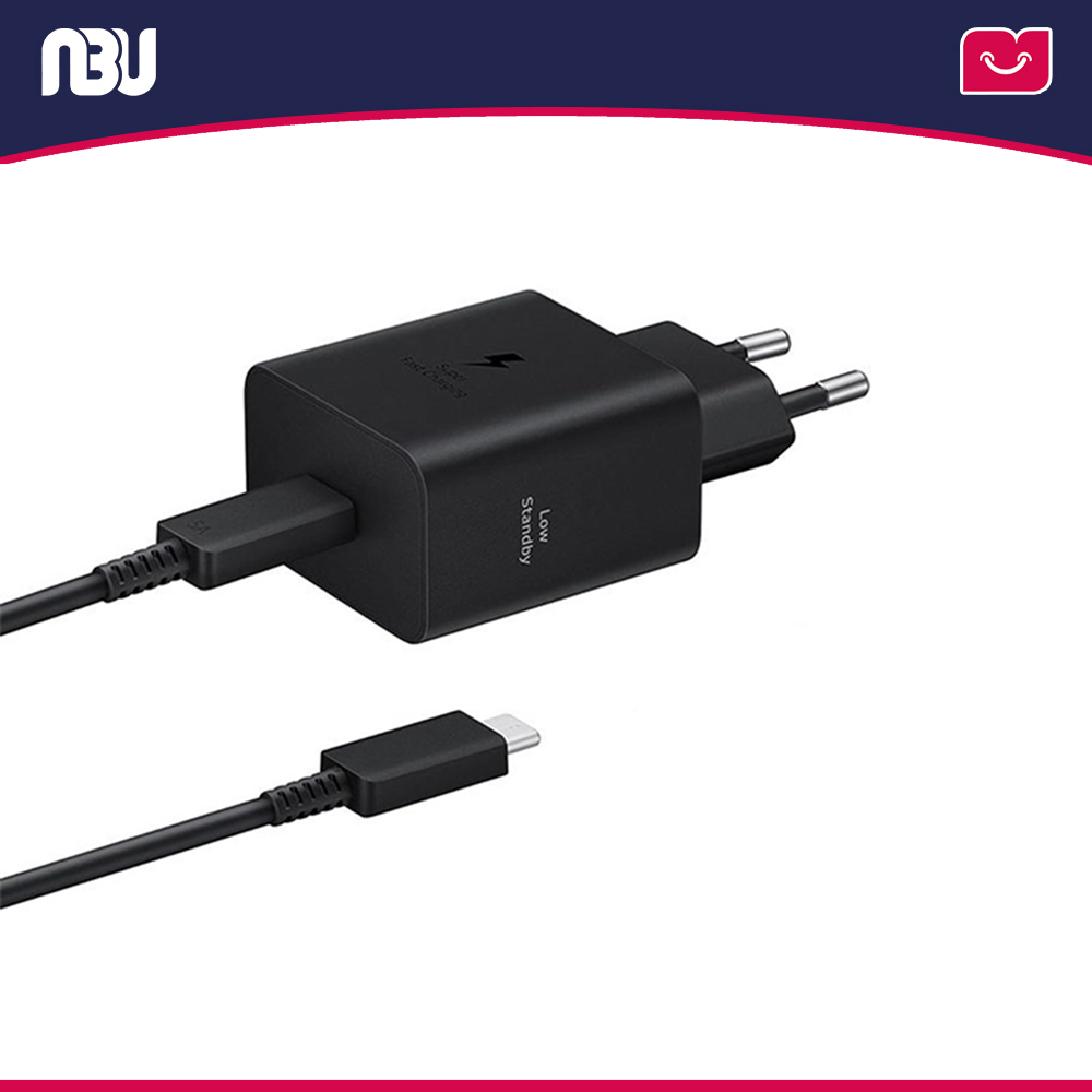 شارژر دیواری سامسونگ 45  وات  2 پین به همراه کابل 1.8 متری مدل EP-T4511 Low Standby