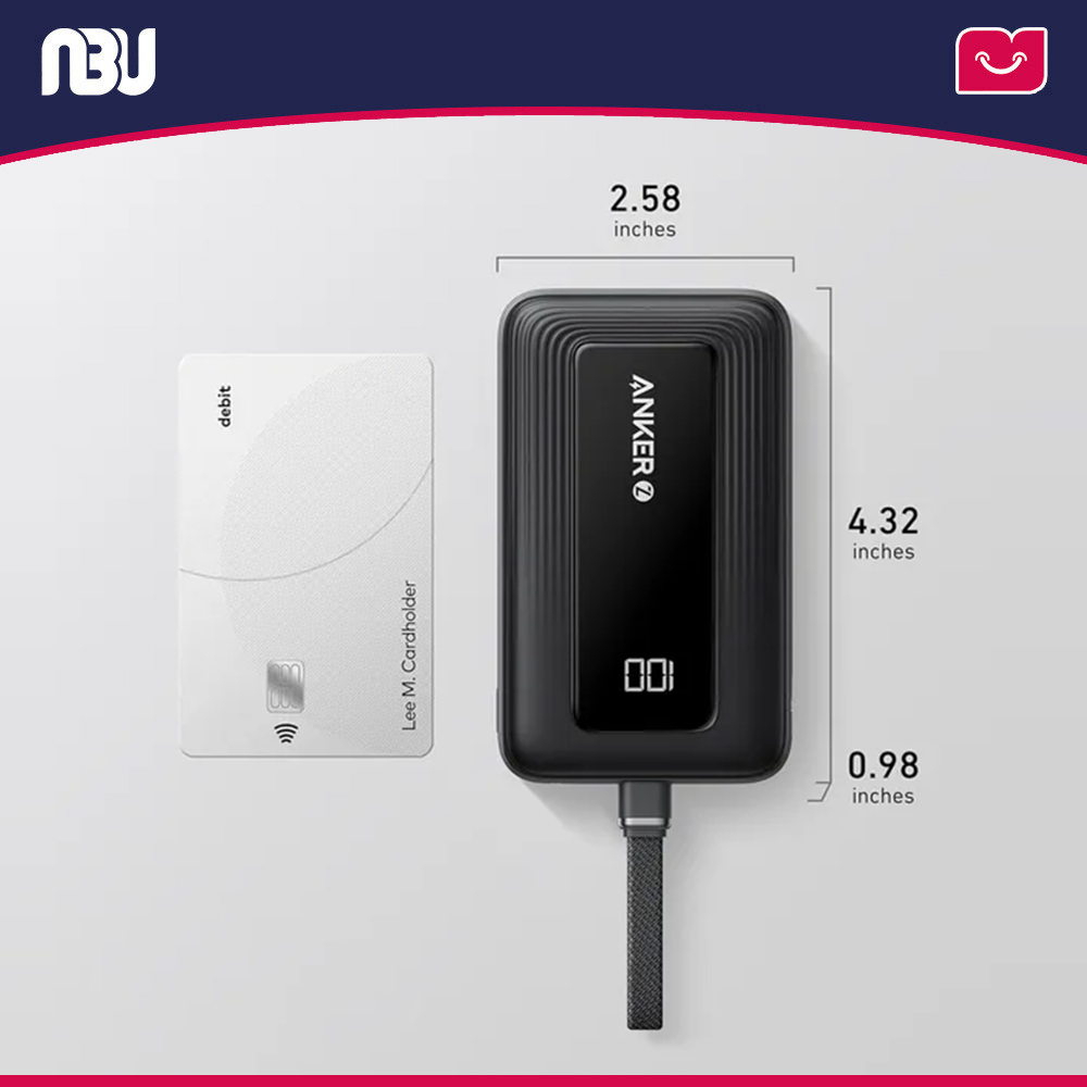 پاوربانک ۳۰ واتی انکر با ظرفیت ۱۰۰۰۰ میلی آمپرمدل A1688