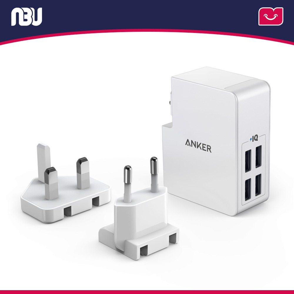 شارژر دیواری 4 پورت انکر مدل PowerPort 4 Lite A2042