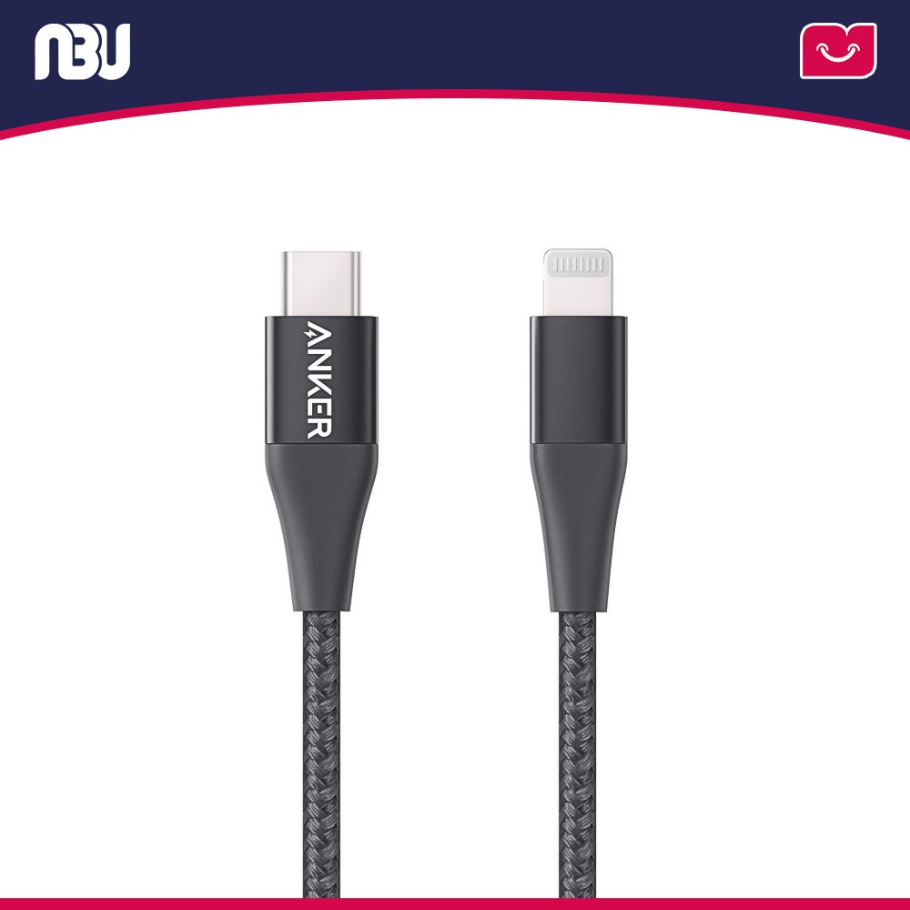 کابل تبدیل USB-C به لایتنینگ انکر مدل A8652 PowerLine II Plus طول 0.9 متر