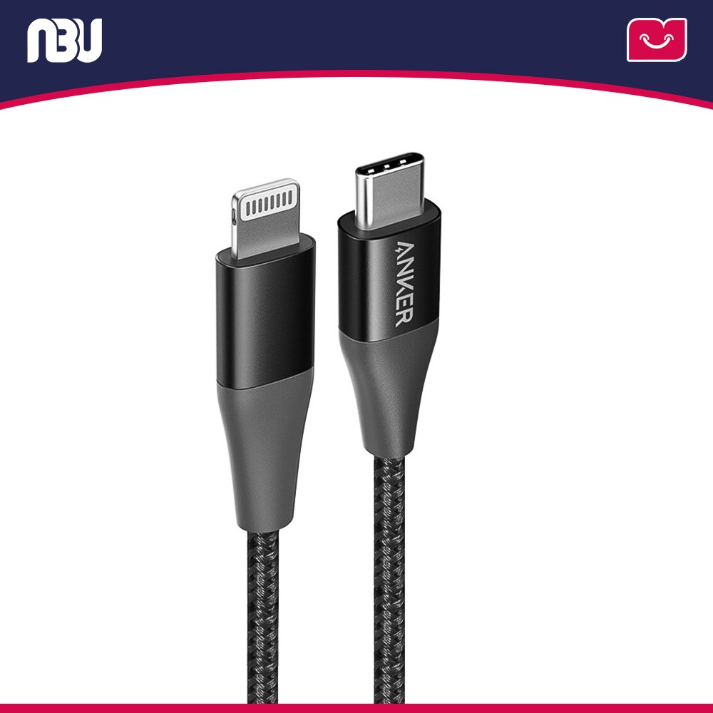 کابل تبدیل USB-C به لایتنینگ انکر مدل A8652 PowerLine II Plus طول 0.9 متر