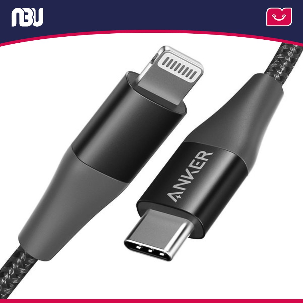 کابل تبدیل USB-C به لایتنینگ انکر مدل A8652 PowerLine II Plus طول 0.9 متر