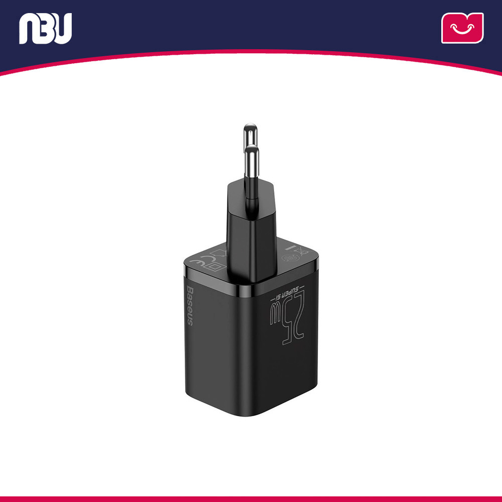 شارژر دیواری 25 وات بیسوس  به همراه کابل Type-C به Type-C به طول 1 مترمدل TZCCSUP-L01 کدSUPER SI شناسه 206021 