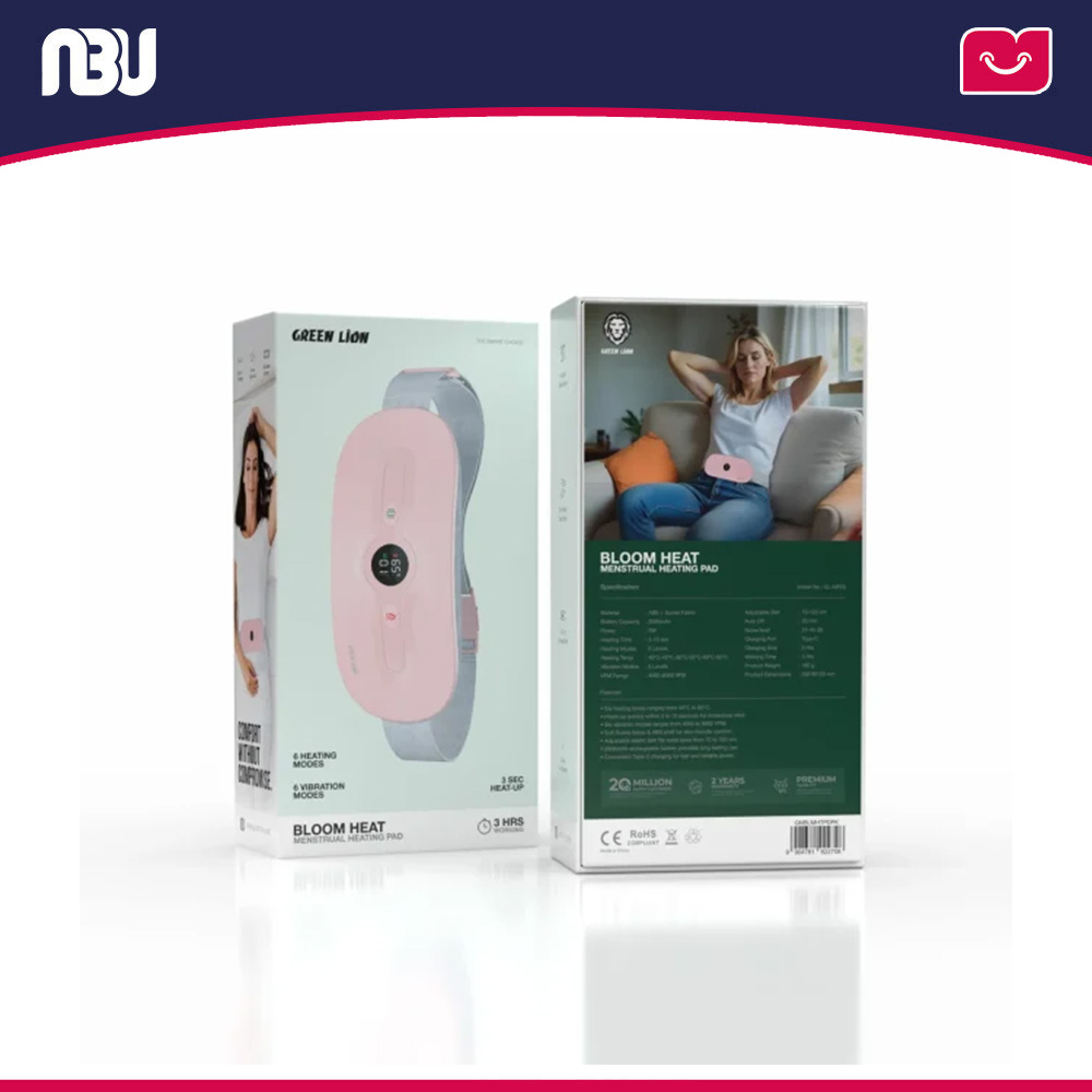 ﻣﺎﺳﺎژور ﻗﺎﻋﺪگی ﮔﺮﯾﻦ ﻻﯾﻦ مدل Bloom Heat Menstrual heating Pad 