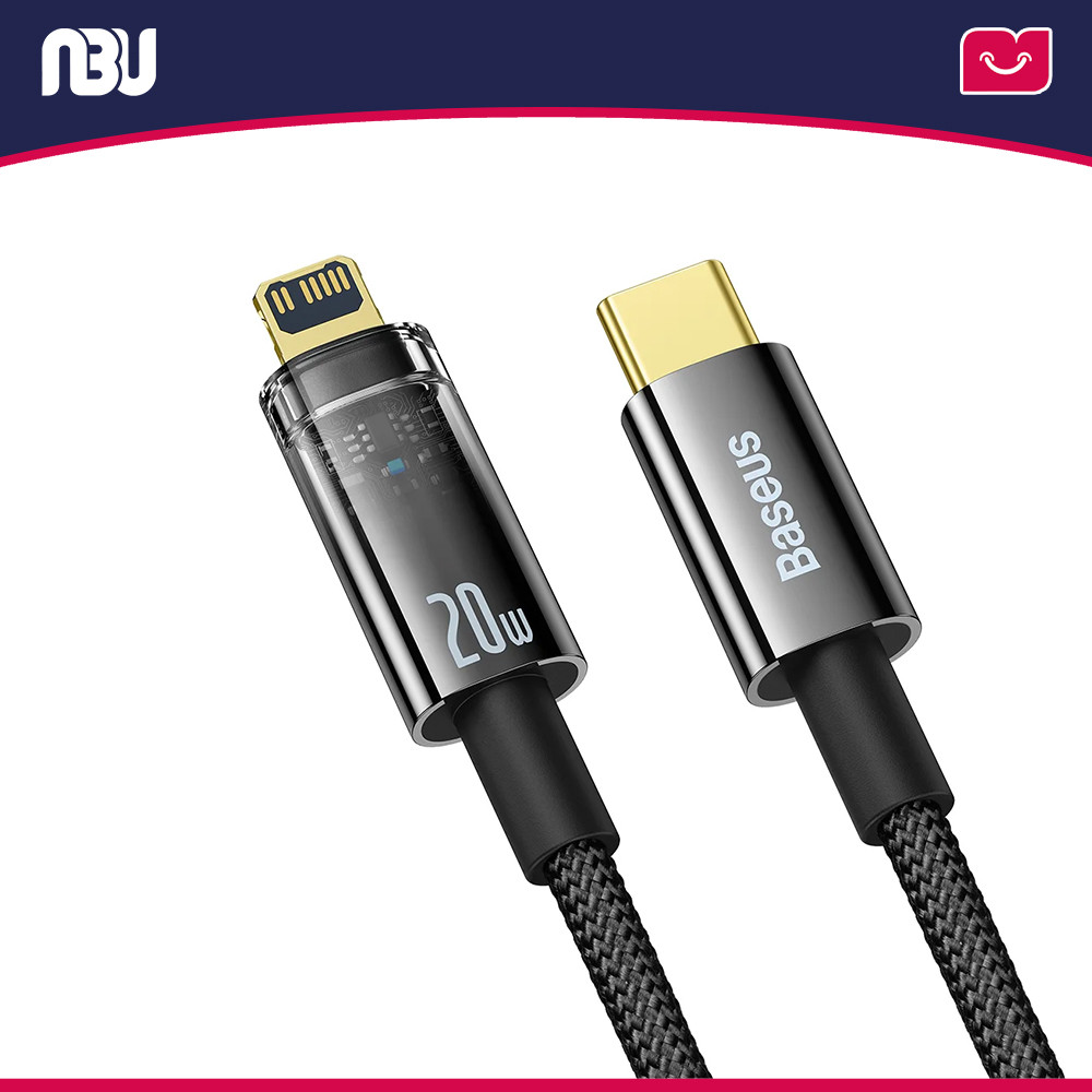 کابل تبدیل 1 متری USB-C به لایتنینگ بیسوس مدل CATS000001