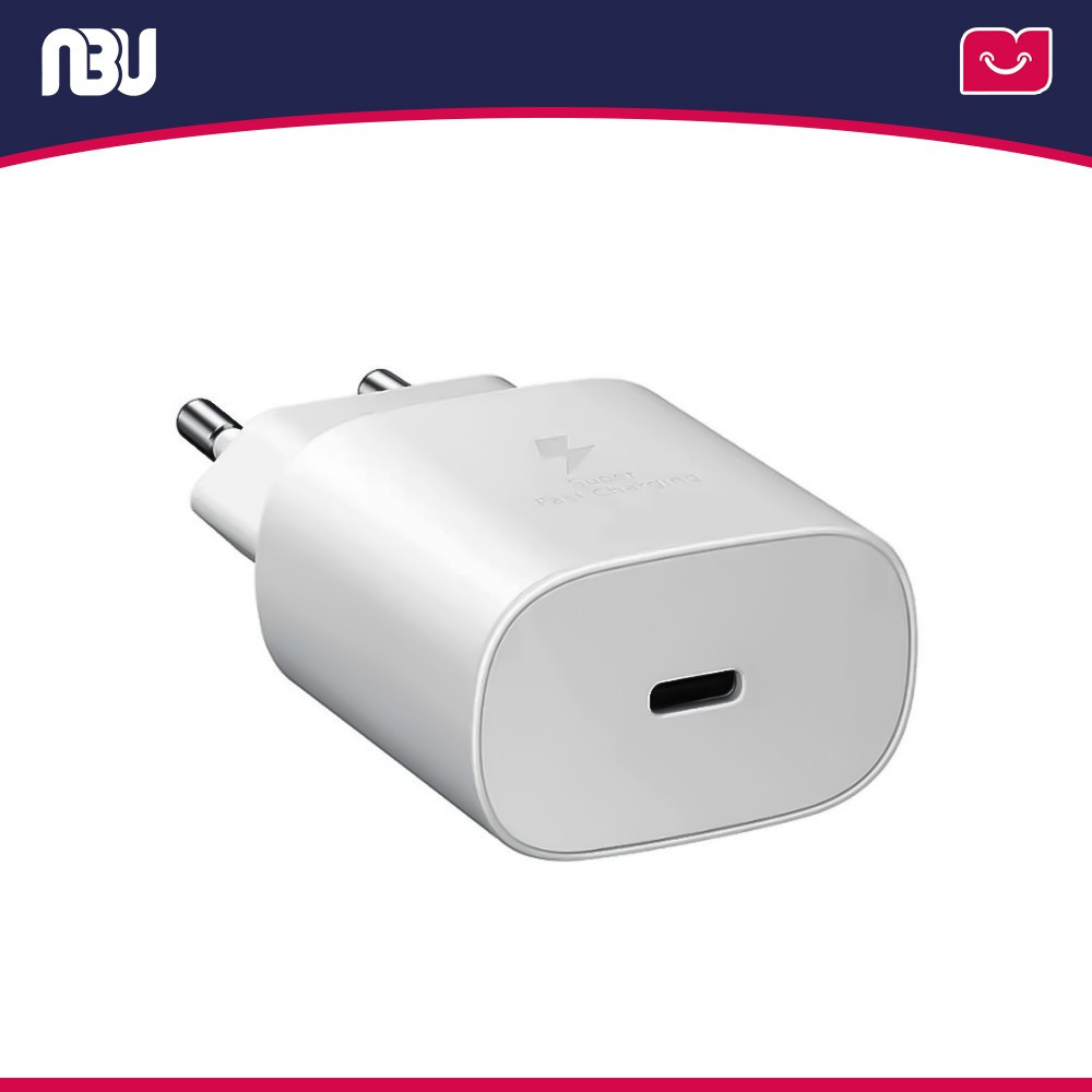 شارژر  سامسونگ 25 وات 2 پین مدل EP-TA800 بدون کابل