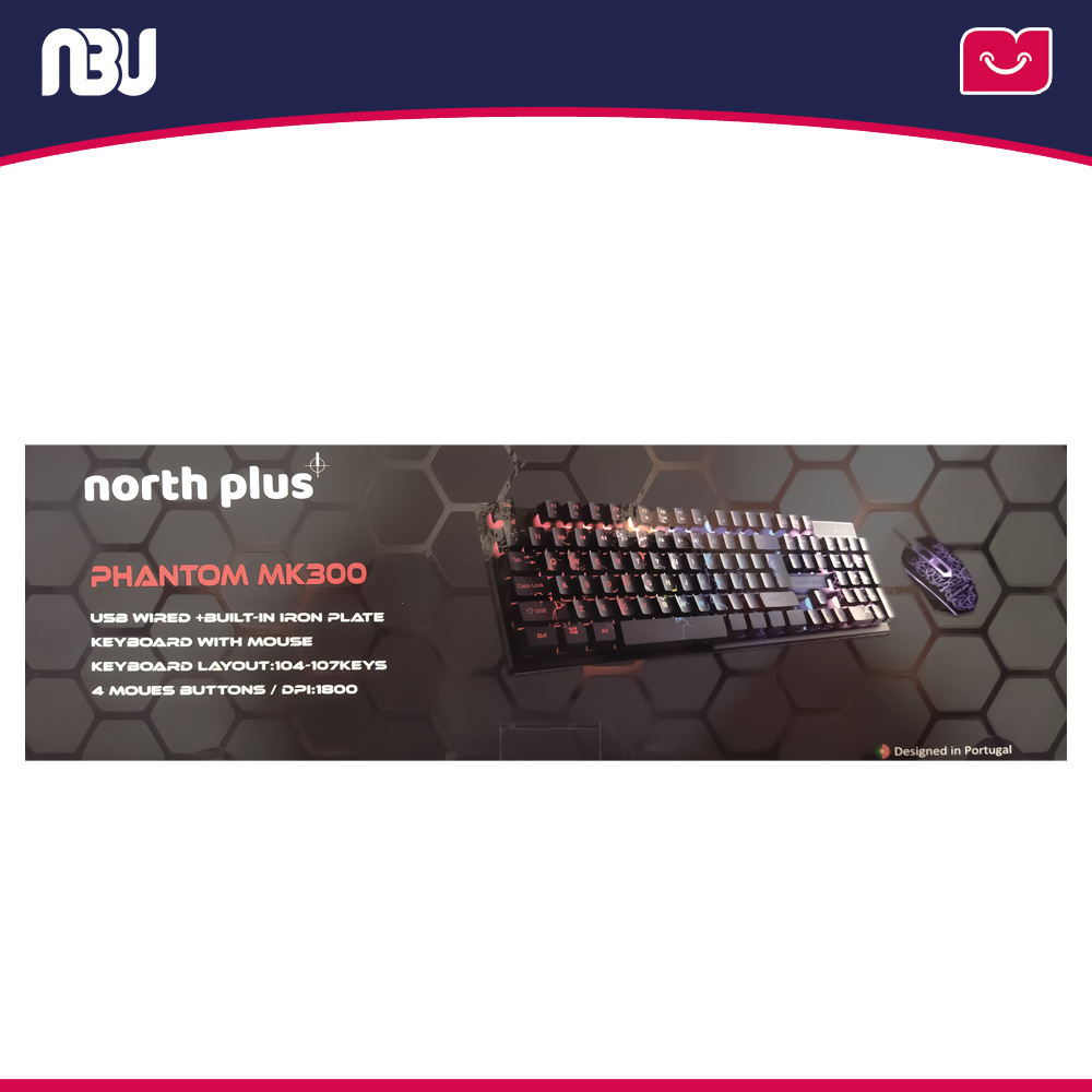 کیبورد و ماوس گیمینگ نورث پلاس مدل PHANTOM MK300