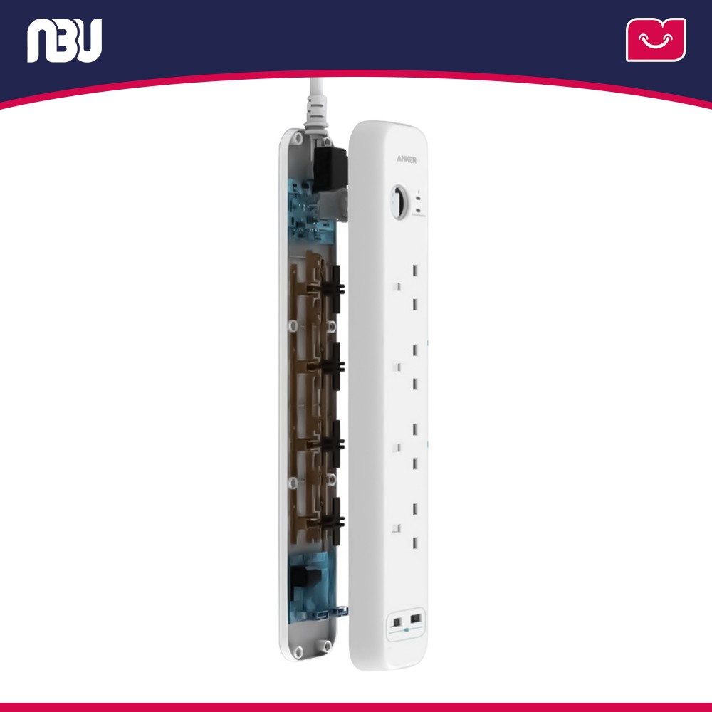 چند راهی برق 2 متری انکر مدل PowerExtend USB (6 in 1) A9141