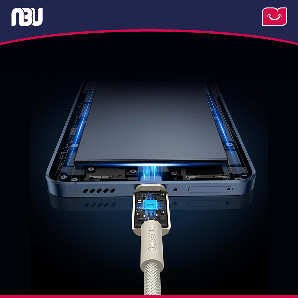 کابل شارژ سریع بیسوس100وات کد P10319800G21- 00 شناسه 655600