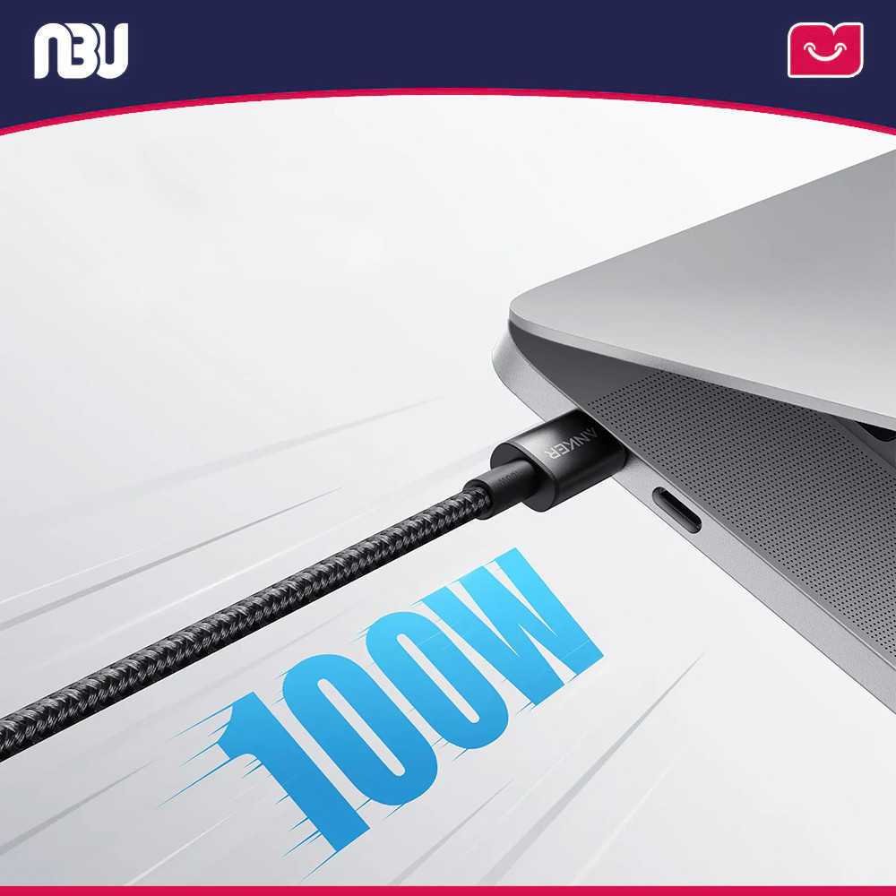 کابل تبدیل USB-C به USB-C انکر مدل 333 A8756 به طول 3ft