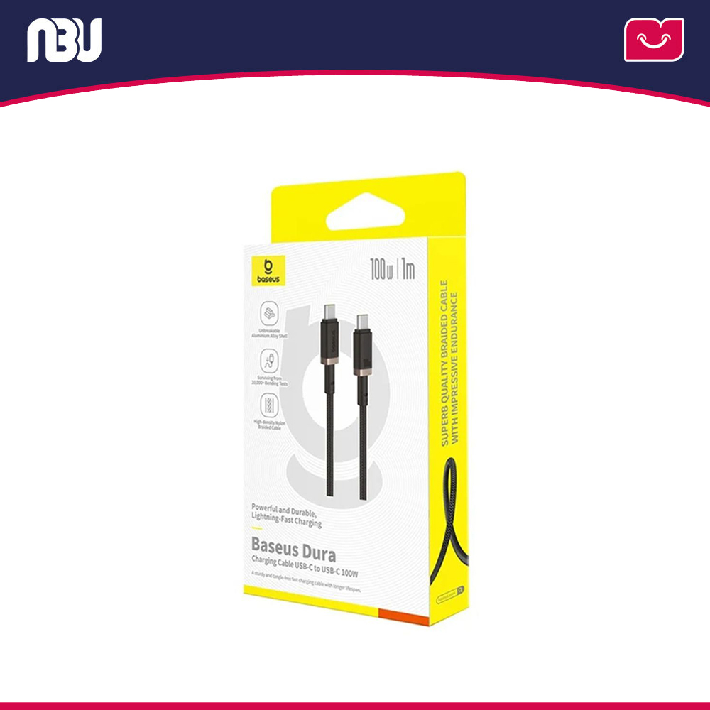 کابل فست شارژ 100وات Type-C به Type-C بیسوس مدلDura کد  P10377803U01- 00 شناسه669836
