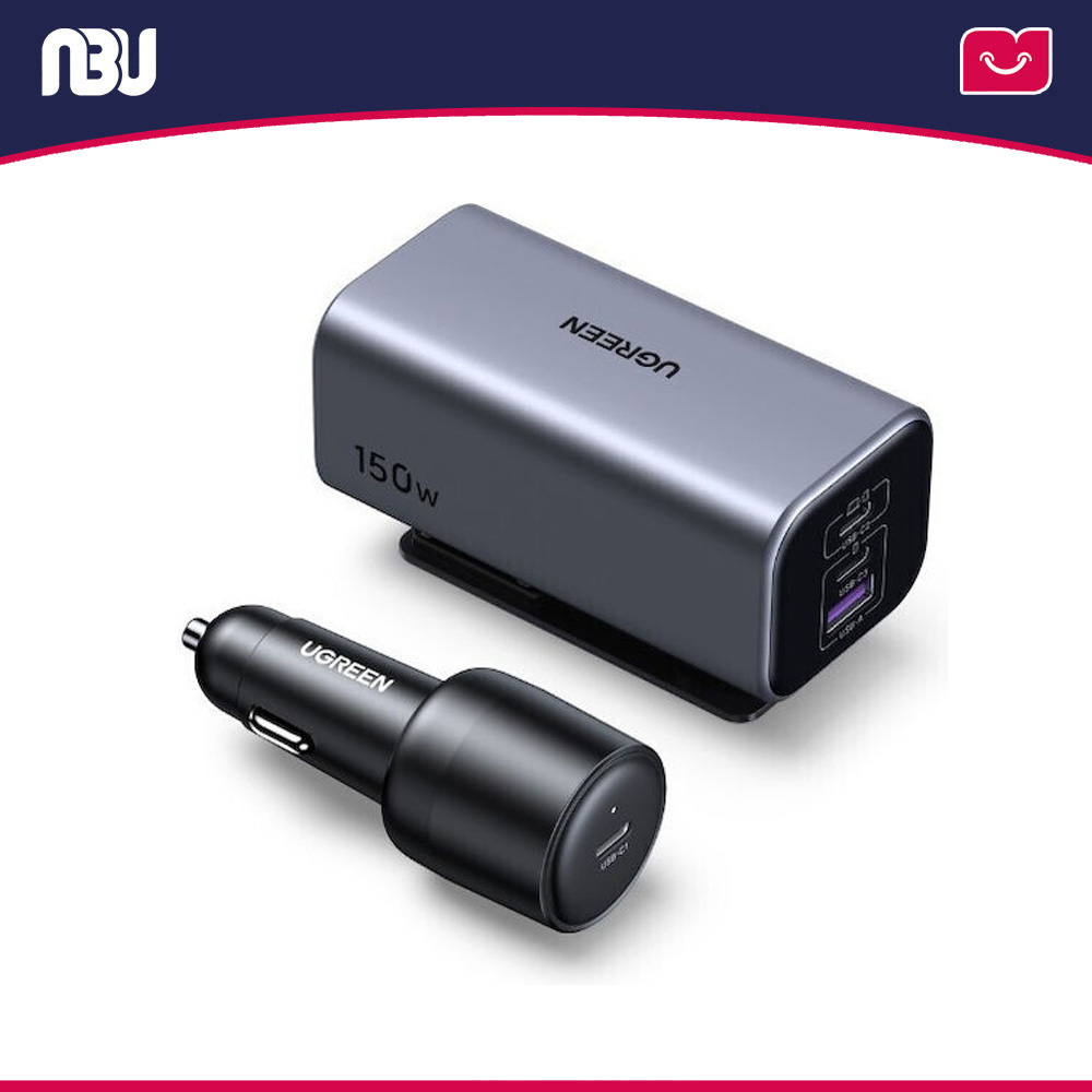 شارژر فندکی با توان 150 وات با فناوری PD 3.1 و پورت USB-C یوگرین مدل EC706 
