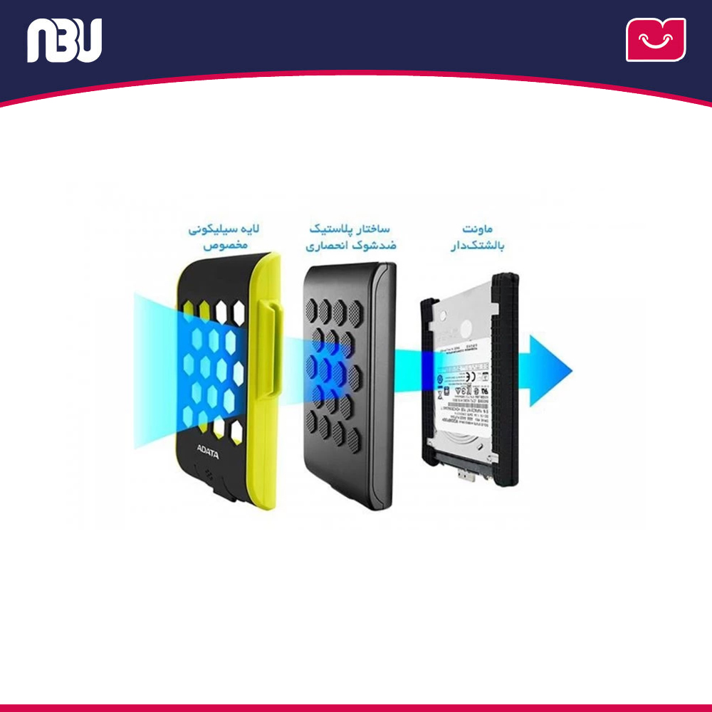 هارد اکسترنال ای دیتا ظرفیت 1 ترابایت مدل HD720