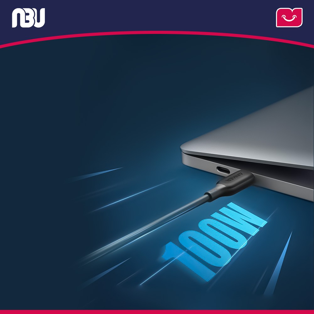 کابل تبدیل USB-C به USB-C انکر مدل Powerline III 100W A8856H11