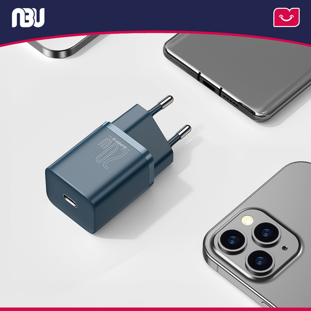 شارژر دیواری 20 وات بیسوس مدل Super Si کد CCSUP-B03 شناسه 230019 
