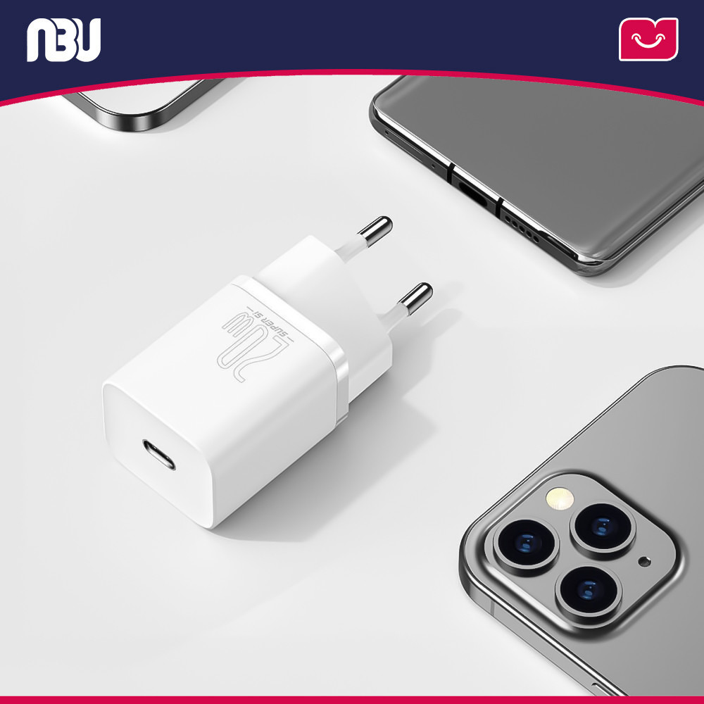 شارژر دیواری 20 وات بیسوس مدل Super Si Quick ChargerکدCCSUP-B02 شناسه230002
