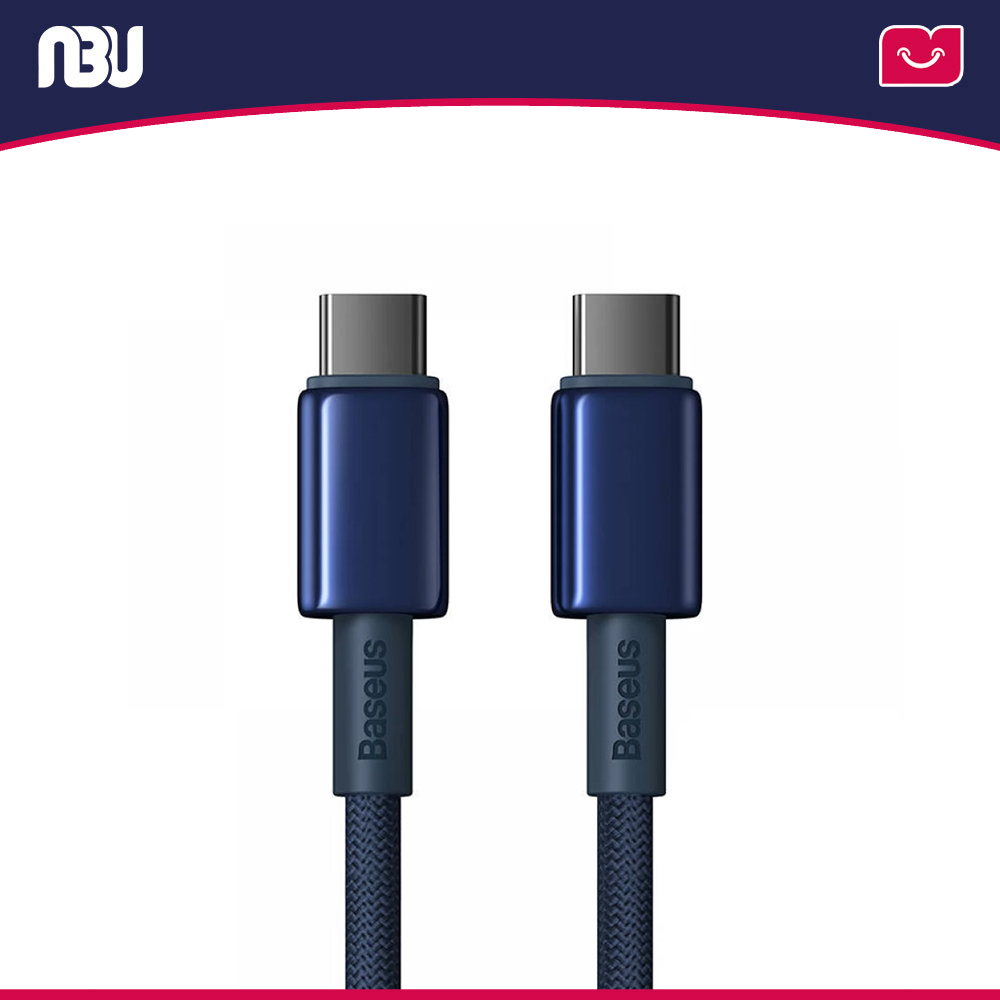 کابل تایپ سی به تایپ سی 100 وات 1 متری بیسوس مدلTungsten Glod کد P10319800321-03 شناسه 655594