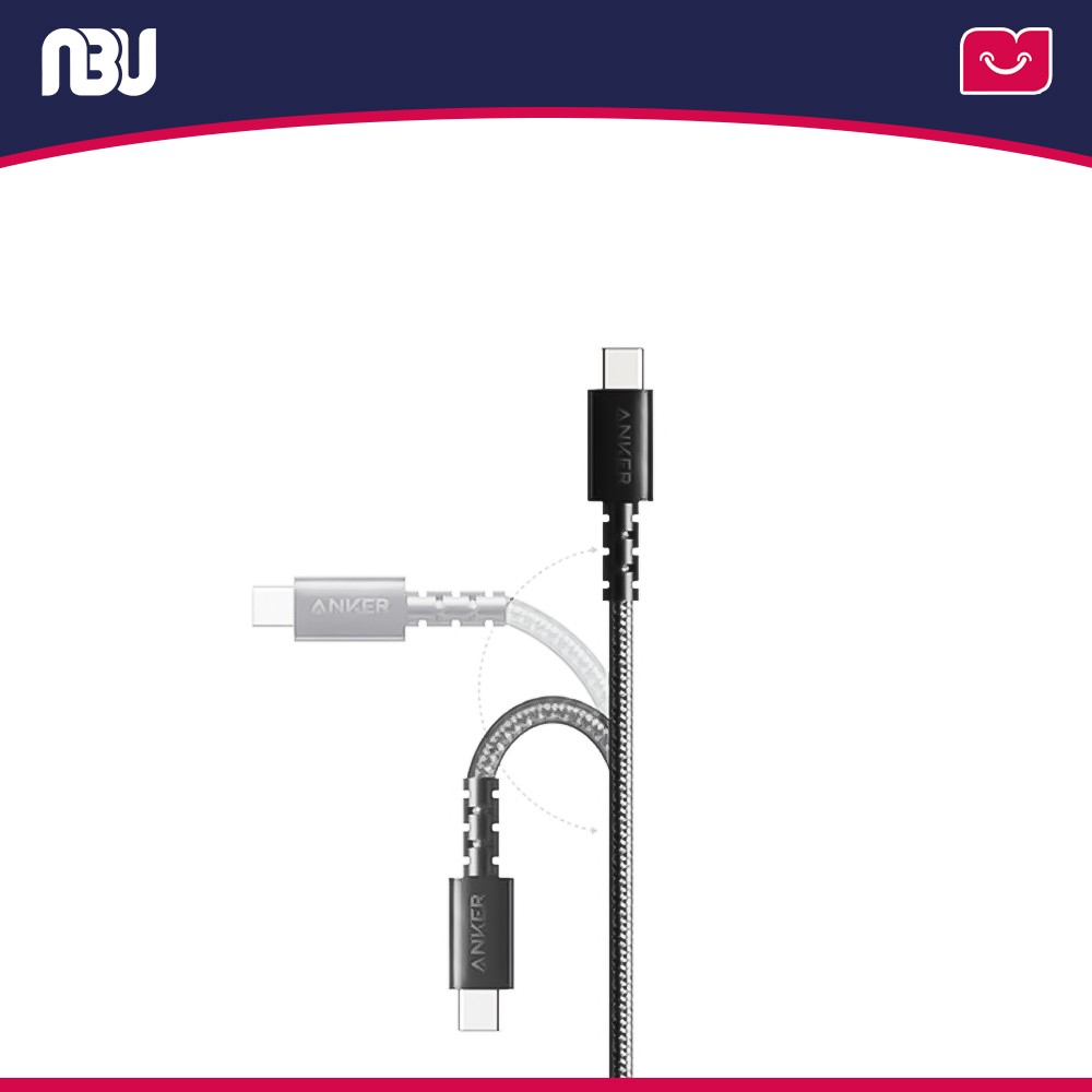 کابل تبدیل 0.9 متری USB-C به USB-C انکر مدل PowerLine Select+ A8032