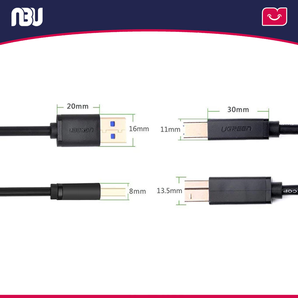 کابل تبدیل USB-B به USB یوگرین مدل US210